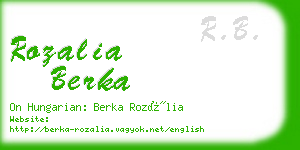 rozalia berka business card